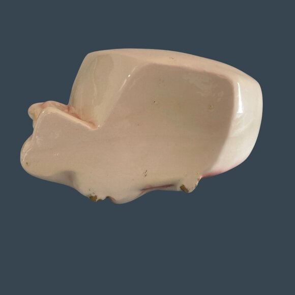 Vintage Heart Shaped Unicorn Planter Vase Pink And White - Picture 5 of 8